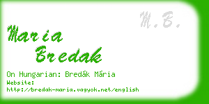 maria bredak business card