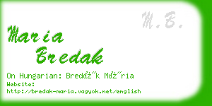 maria bredak business card